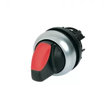 Eaton M22-WRLK-R Selettore a chiave, 2 posizioni, a ritenuta, ghiera frontale nera, chiave argentata, indicatore rosso, 22,5 mm 216825