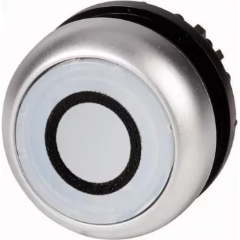 Eaton M22-DL-W-X0 Attuatore pulsante, tasto bianco, ghiera frontale nera, 22,5 mm, momentaneo 216940
