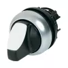 Eaton M22-WRLK3-W Attuatore interruttore a bilanciere 3 posizioni, plastica, leva bianca, placca titanio 216843-BK
