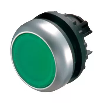 Eaton M22-DRL-G Attuatore pulsante, momentaneo, pulsante verde, ghiera titanio, montaggio 22,5 mm 216948