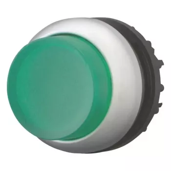 Eaton M22-DLH-G Attuatore pulsante, piatto, momentaneo, pulsante verde, ghiera titanio, 22,5 mm 216969