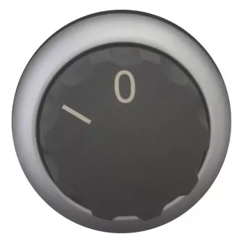 Eaton M22-W Attuatore selettore, 3 posizioni a scatto, nero, anello frontale in plastica, montaggio 22,5 mm