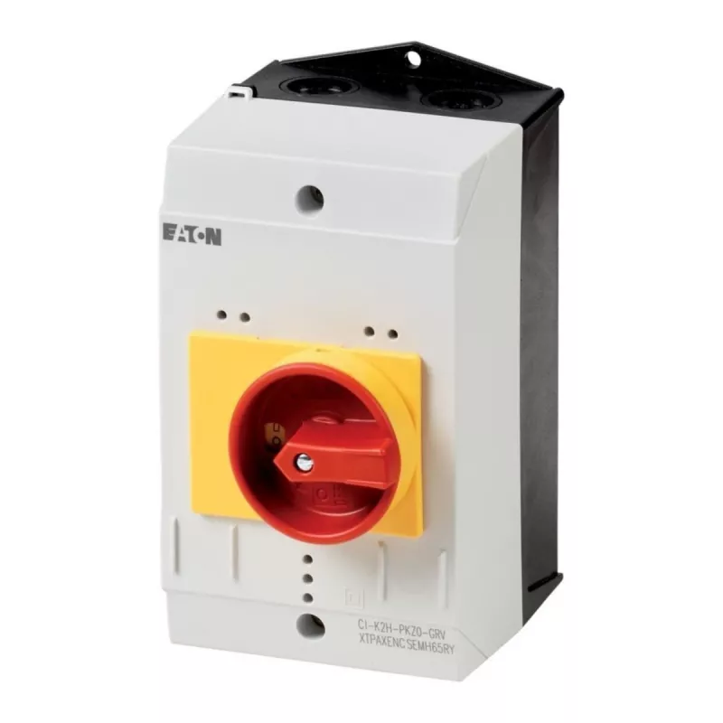 Eaton CI-K2 Custodia vuota con interruttore di emergenza, 160 x 100 x 130 mm, grigio/rosso/giallo 219655