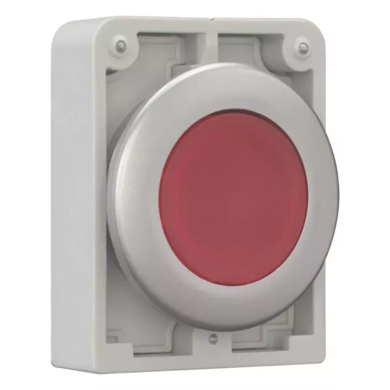 Eaton M30C-FDL-R attuatore pulsante piatto rotondo cromato rosso 182926