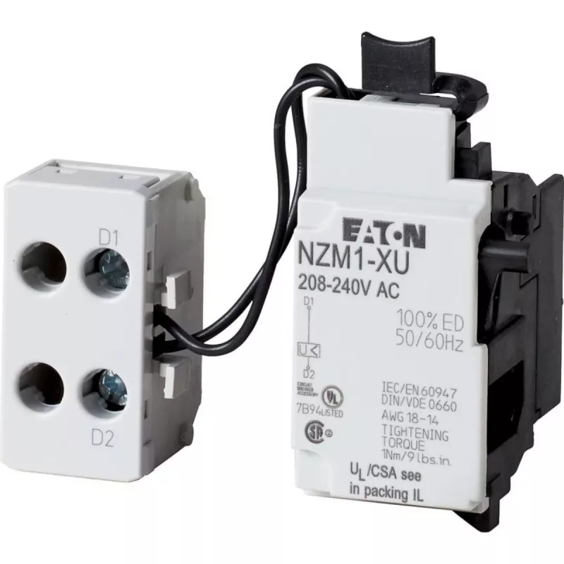 Eaton sganciatore di minima tensione con morsettiera montata lateralmente per interruttori automatici NZM1 (259442)