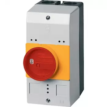 Eaton CI-PKZ0-GRM custodia vuota con interruttore di emergenza, IP65, 158 x 80 x 126 mm, rosso/giallo 260104
