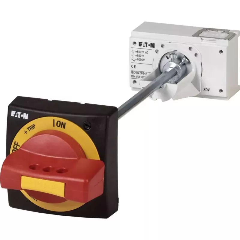 Eaton NZM1-XHBR maniglia rotante, nero/rosso/giallo, IP66, 85x85 mm, per NZM1/PN1/N(S)1 266632