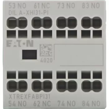 Eaton DILA-XHI31-PI blocco contatti ausiliari, 3NO+1NC, montaggio frontale, morsetti a vite, per contattori DILM7-DILM38 e relè DILA 199318