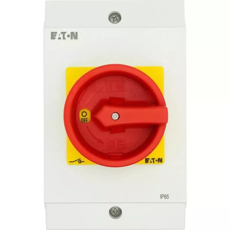 Eaton T3-3-8342/I2/SVB interruttore generale 6 poli, 32 A, rosso/giallo 207208