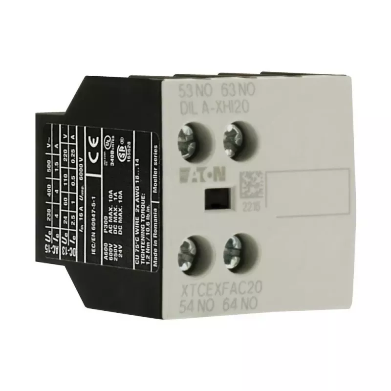Eaton DILA-XHI20 blocco contatti ausiliari, larghezza 45 mm, nero/bianco, da -25 a 60 °C 276422
