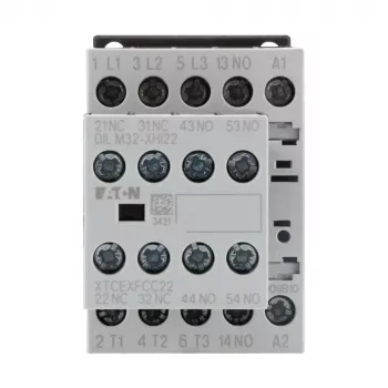 Eaton DILM9-32 contattore di potenza, 3 poli, 9 A, bobina 230 V AC, 1 contatto ausiliario NO, IP20 276795