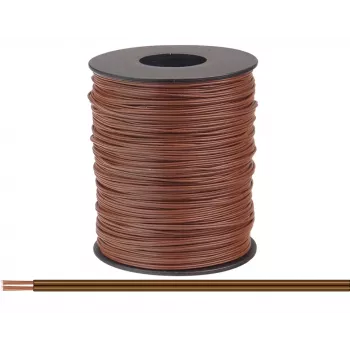 Donau Elektronik 114-88-100 filo gemello 2 x 0,08 mm² marrone 100 m