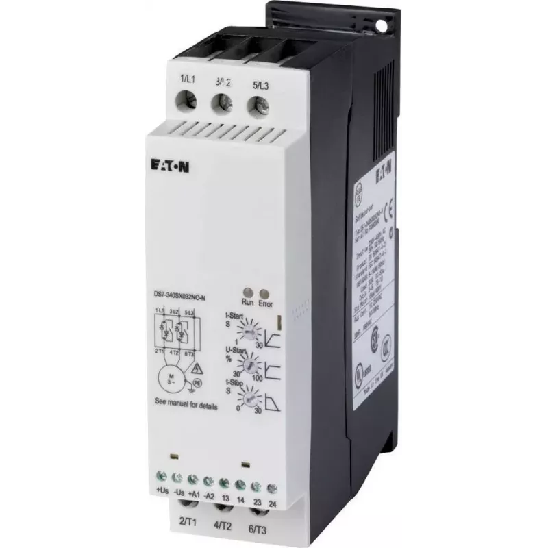 Eaton DS7-342SX024N0-N avviatore progressivo, 24 A, 200-480 V AC, comando 24 V AC/DC, 11 kW