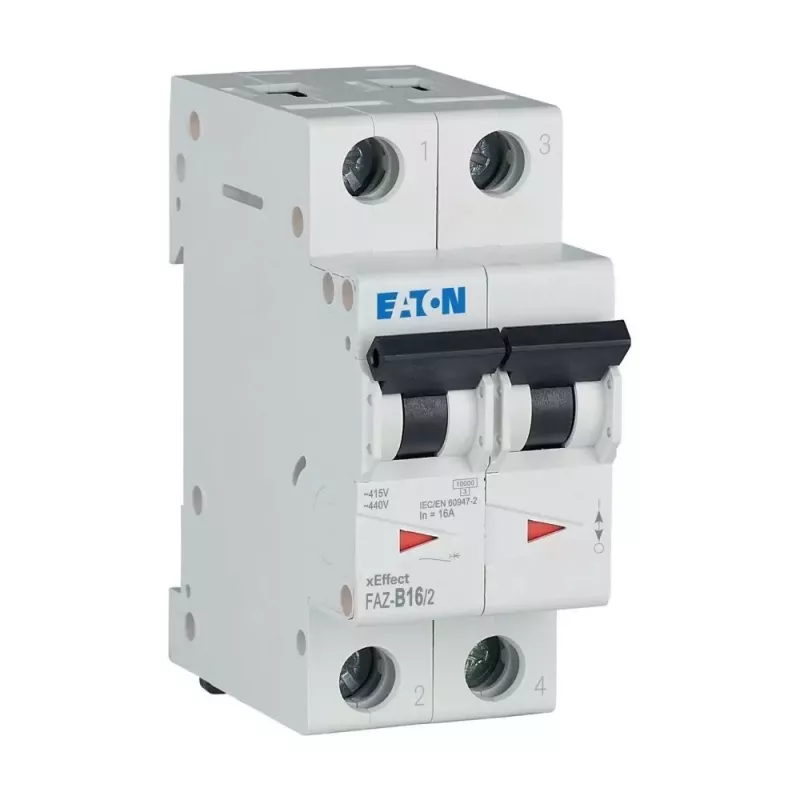 Eaton FAZ-B16/2 interruttore magnetotermico miniaturizzato (MCB), bipolare, 16 A, tipo B