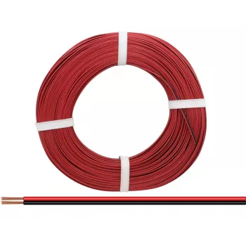 Donau Elektronik 218-5-25 filo flessibile 2 x 0,14 mm² rosso/nero 25 m