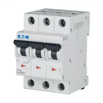 Eaton FAZ-B10/3 interruttore automatico tipo B, 10 A, 3 poli, 10 kA 278843