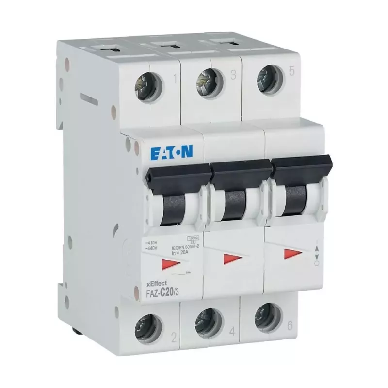 Eaton FAZ-C20/3 interruttore automatico magnetotermico, 3 poli, 20 A, Type-C, 10 kA 278874