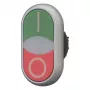Eaton M22-DDLF-GR-X1 attuatore pulsante doppio, piatto, illuminato, verde/rosso 284814