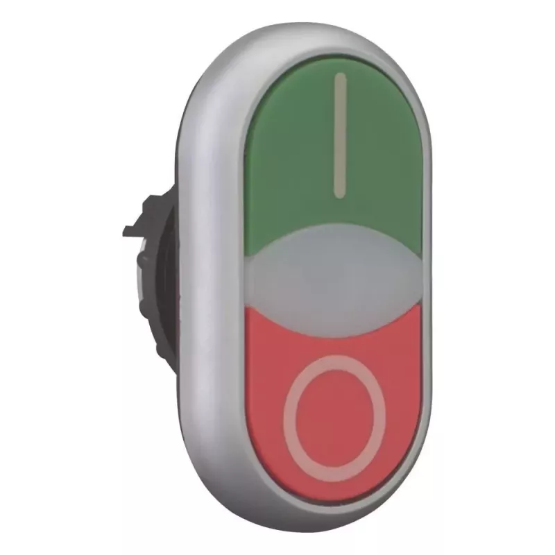 Eaton M22-DDLF-GR-X1 attuatore pulsante doppio, piatto, illuminato, verde/rosso 284814