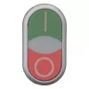 Eaton M22-DDLF-GR-X1 attuatore pulsante doppio, piatto, illuminato, verde/rosso 284814