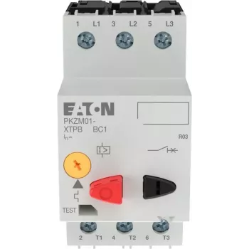 EATON PKZM01-1 interruttore di protezione motore, 1 A, 0,25 kW, 3 poli, azionamento a pulsante 278479