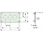 Eaton M22-E4 piastra di montaggio per 4 apparecchi di comando, antracite 216545