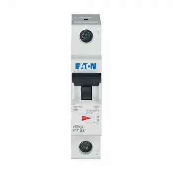 EATON FAZ-B2/1 interruttore automatico magnetotermico, 1 polo, Type-B, 2 A, 6 kA, 230/400 V AC, montaggio su guida DIN, termomagnetico 278523