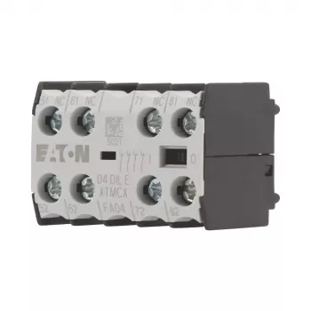 EATON 04DILE blocco contatti ausiliari, 4 NC, a guida forzata, montaggio frontale, per contattori DILM7-DILM38 010256