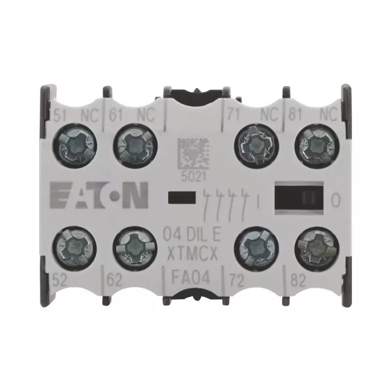 EATON 04DILE blocco contatti ausiliari, 4 NC, a guida forzata, montaggio frontale, per contattori DILM7-DILM38 010256