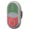 Eaton RMQ-Titan M22-DDLM-GR-X1 pulsante doppio con spia luminosa, verde/rosso, LED bianco, 24V AC/DC, 1NO+1NC 284830