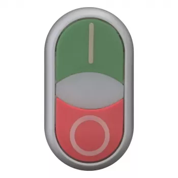 Eaton RMQ-Titan M22-DDLM-GR-X1 pulsante doppio con spia luminosa, verde/rosso, LED bianco, 24V AC/DC, 1NO+1NC 284830
