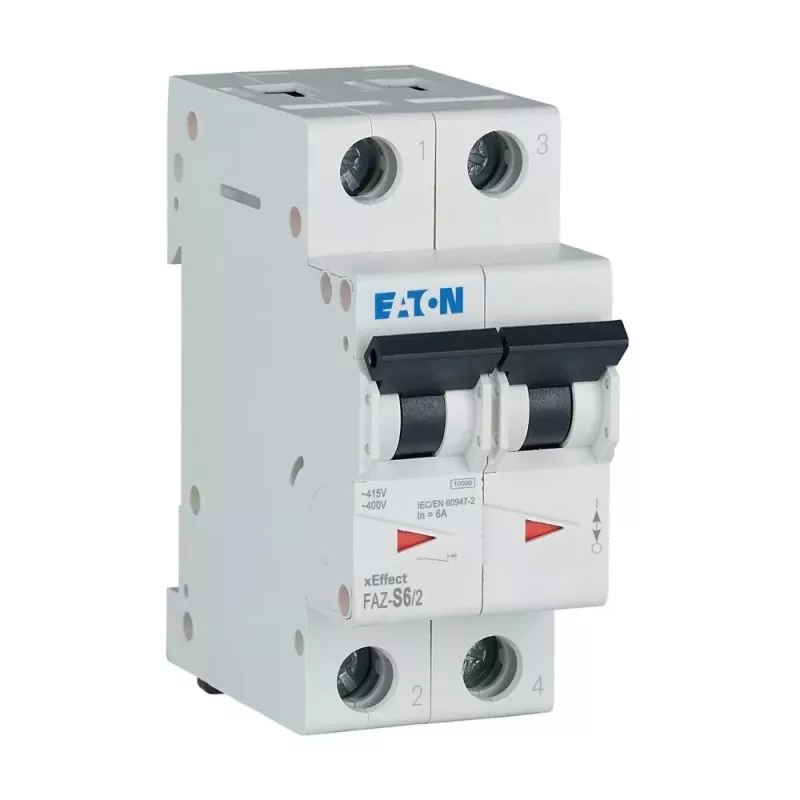 Eaton FAZ-S6/2 interruttore automatico magnetotermico Type-S 6A 2 poli 6kA 278809