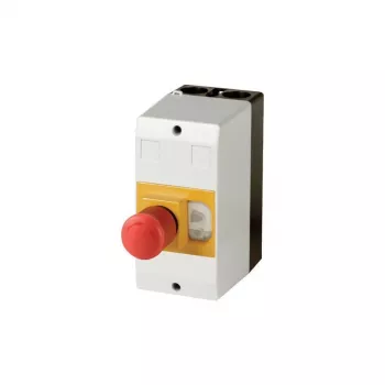 Eaton CI-PKZ01-PVT quadro di comando da parete con pulsante di emergenza, policarbonato, grigio chiaro, IP65, 158 x 80 x 177 mm 281406
