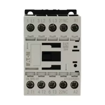 Eaton DILM15-01 contattore, 3 poli, 15 A, bobina 230 V AC, 1 contatto ausiliario NC 290093