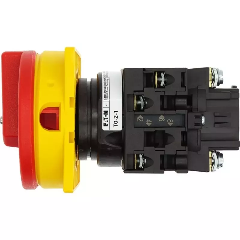 Eaton T0-2-1/EA/SVB commutatore a camme bloccabile 20 A 690 V 1 x 90° giallo/rosso 038873