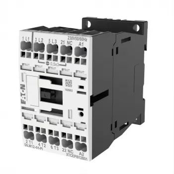 EATON DILM12-01 24V DC contattore, 3 poli, 12 A, 1 contatto ausiliario NO 199248