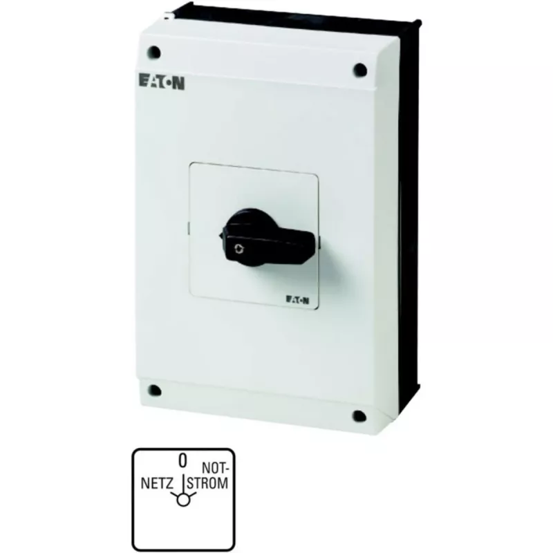 Eaton T5B-4-8902/I4 interruttore a camme 4 poli, 20 A, 690 V AC, nero/bianco 207237