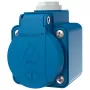 MENNEKES 10119 presa SCHUKO da parete, 16 A, 230 V, 2P+PE, IP44, blu, con coperchio a ribalta