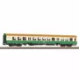 PIKO 28004 H0 carrozza Halberstadt a ingresso centrale beige-verde 2ª classe DR