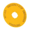 Eaton M22-XAK2 targhetta di segnalazione emergenza, gialla, 60 mm, dicitura emergenza 216466
