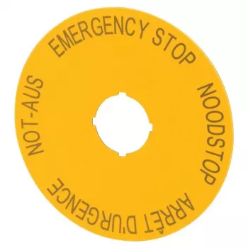 Eaton M22-XAK3 targhetta di emergenza, gialla, emergenza, 90 mm 216467