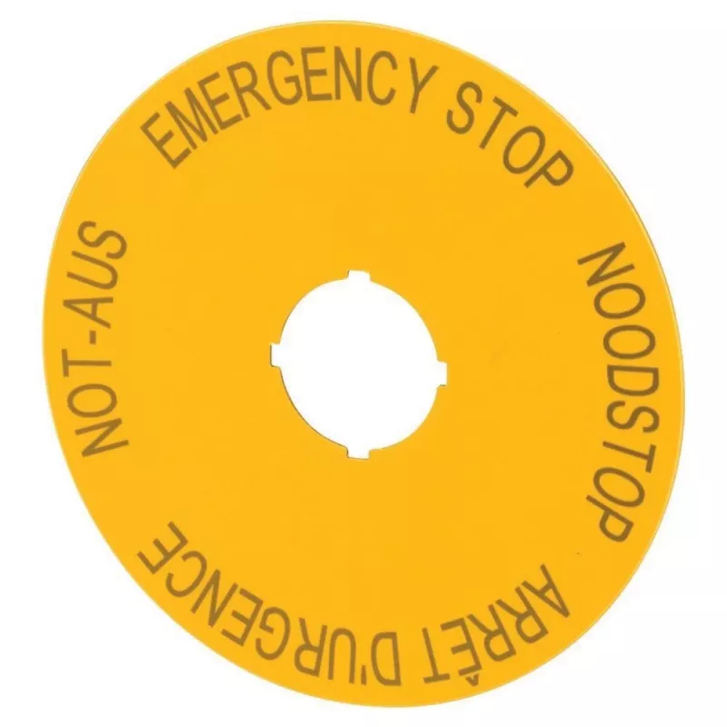 Eaton M22-XAK3 targhetta di emergenza, gialla, emergenza, 90 mm 216467