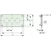 Eaton M22-E3Q custodia in alluminio per stazione di comando, grigia, 3 fori, IP65 216544