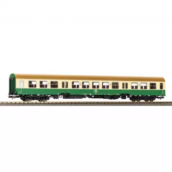 PIKO 28005 H0 carrozza Halberstädter a ingresso centrale beige-verde 2ª classe DR