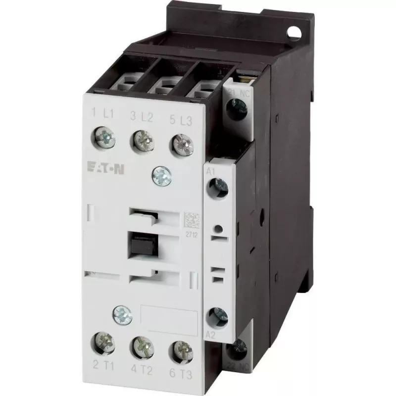 Eaton DILM32-01(RDC24) contattore, tripolare, 32 A, bobina 24-27 V DC, 1 NC contatto ausiliario 277306