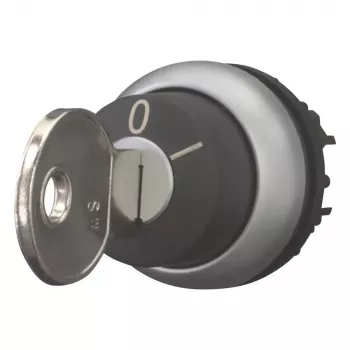 Eaton M22-WRS-MS2 selettore a chiave, 2 posizioni, a scatto, ghiera frontale titanio, chiave MS2, montaggio 22,5 mm 111778