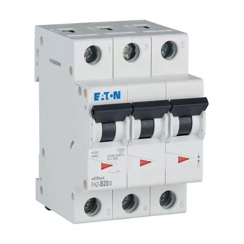 Eaton FAZ-B20/3 interruttore automatico 3 poli tipo B 20A 230/400V 278848