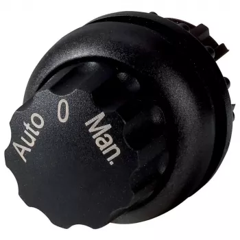 Eaton Moeller M22 attuatore selettore 3 posizioni, ghiera frontale in plastica nera, a scatto, 22,5 mm 226839