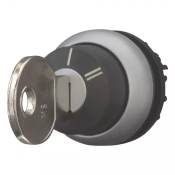 Eaton M22-WRS-X95 attuatore selettore a chiave, 3 posizioni, a scatto, ghiera frontale in plastica nera, chiave X95 228026