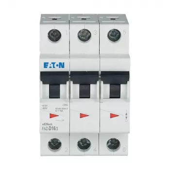 EATON FAZ-D16/3 interruttore automatico 16A 3 poli caratteristica D 6kA 278896